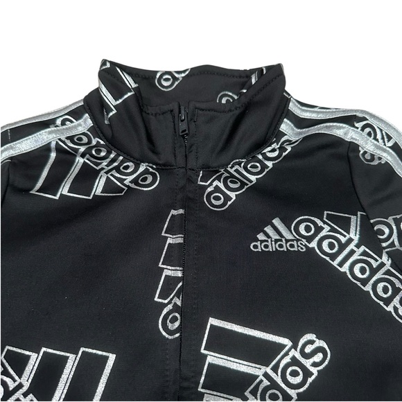 Adidas Track Suit Set Toddler 3T silver stripes - Picture 4 of 6
